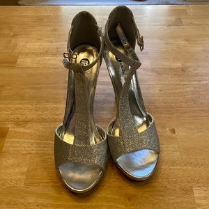Silver/Glitter high heels